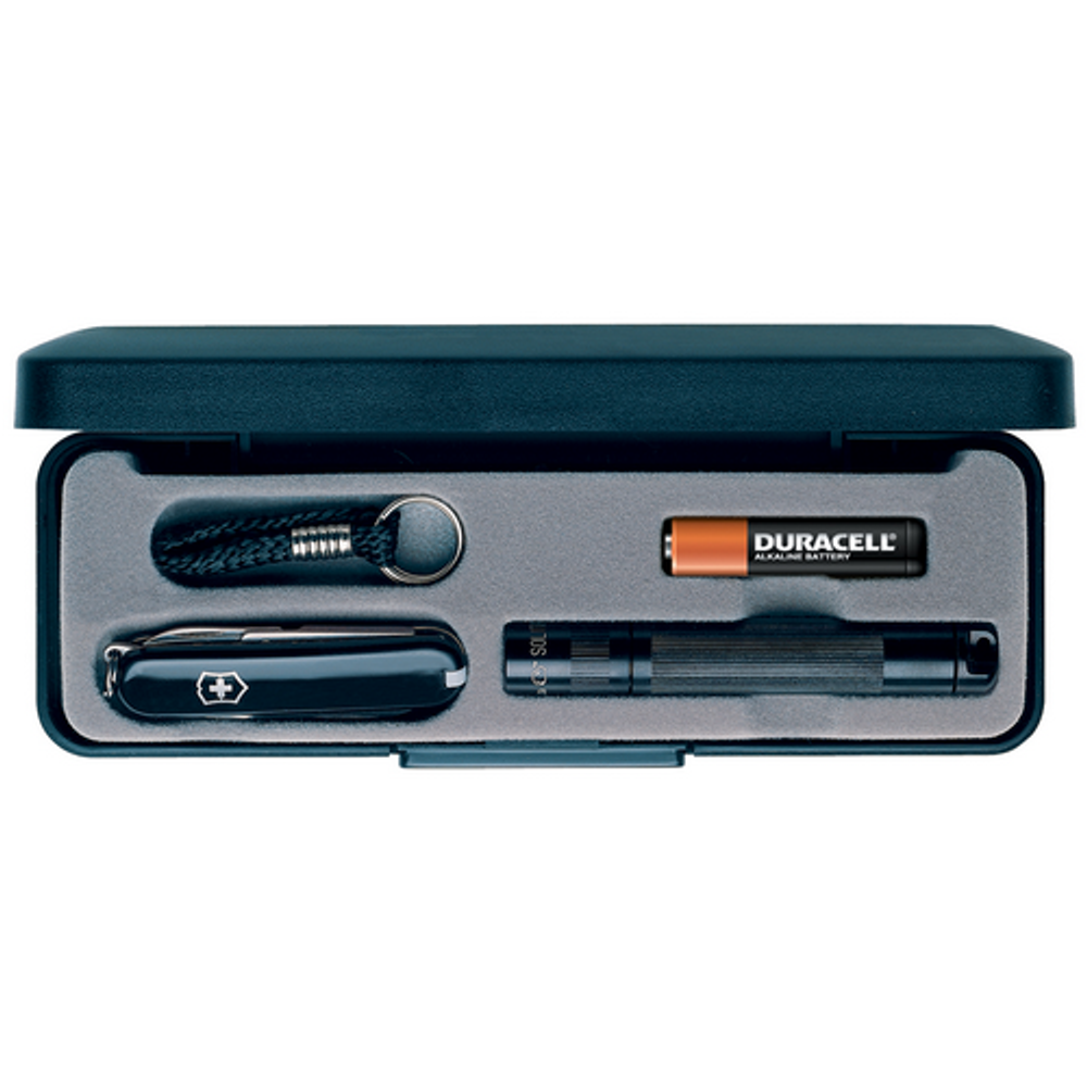 Maglite K3A492 1-Cell AAA Flashlight and Classic Swiss Army Knife Combo