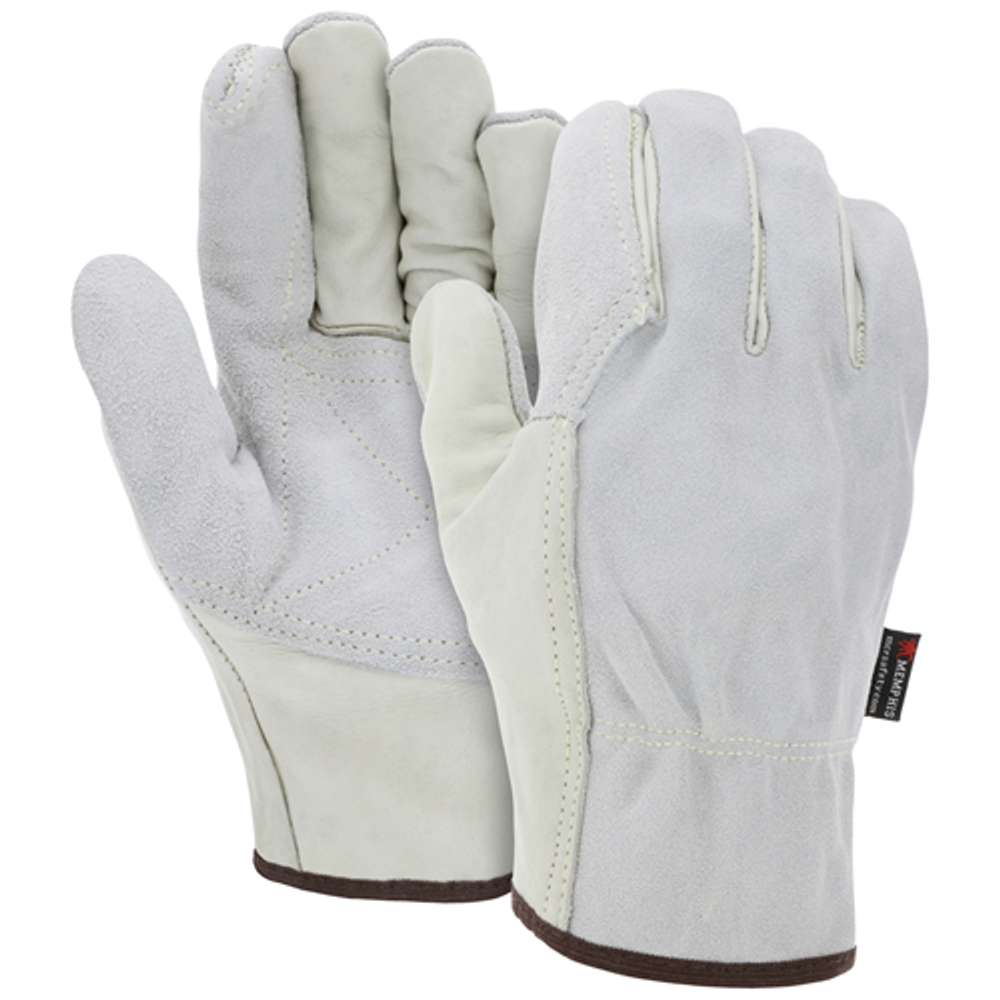 MCR Safety 32056DPXXL Ind Grd Grain/Split Bk Wing Thb Dbl Plm