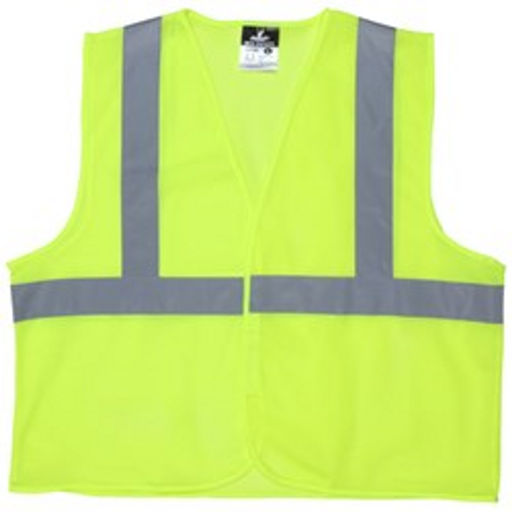 MCR Safety V2CL2MLX2 Class 2 Mesh Lime Safety Vest
