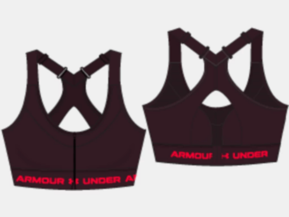 Under Armour 135511060032D Women's Armour High Crossback Zip Sports Bra