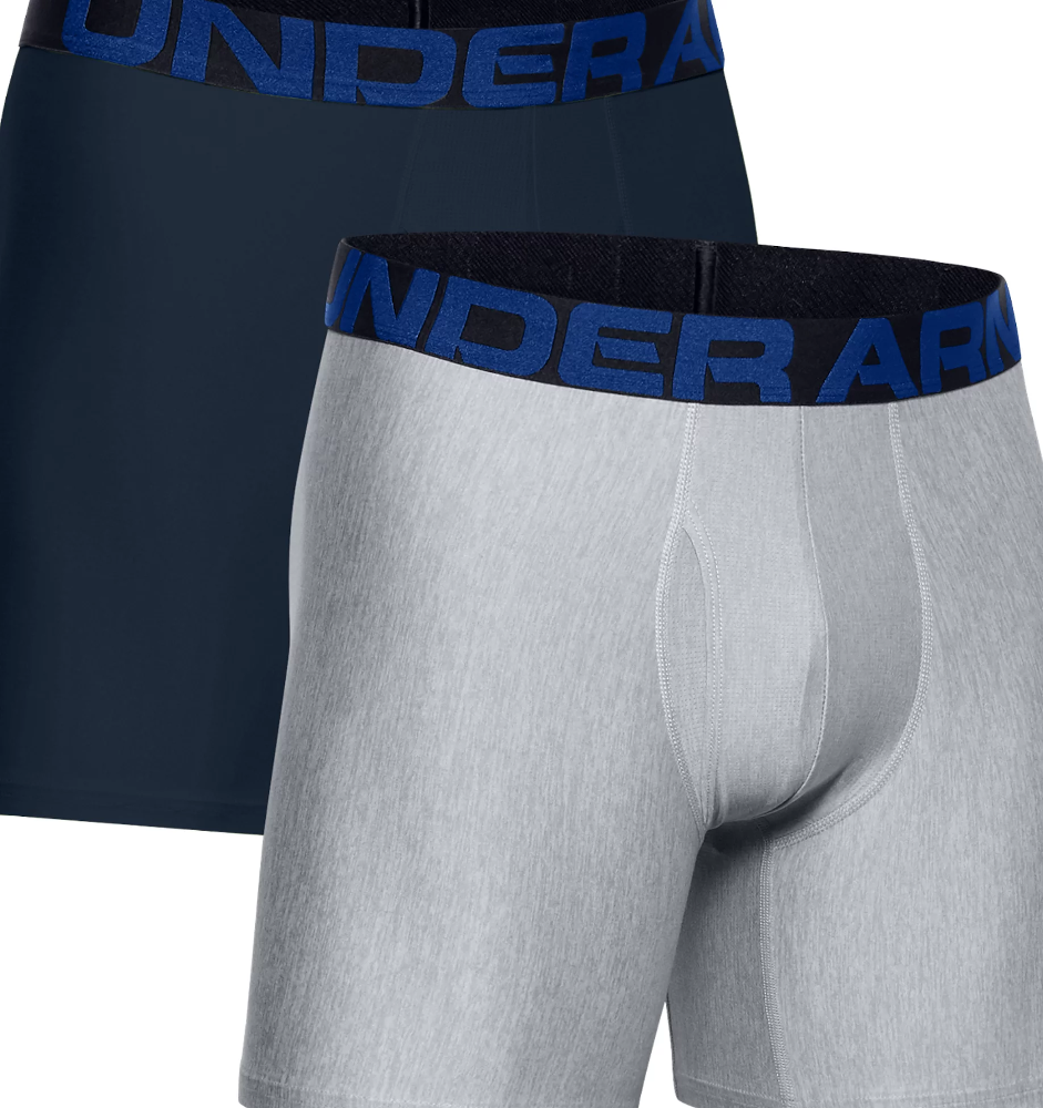 Under Armour 1363619-408-SM UA Tech 6'' Boxerjock - 2-Pack