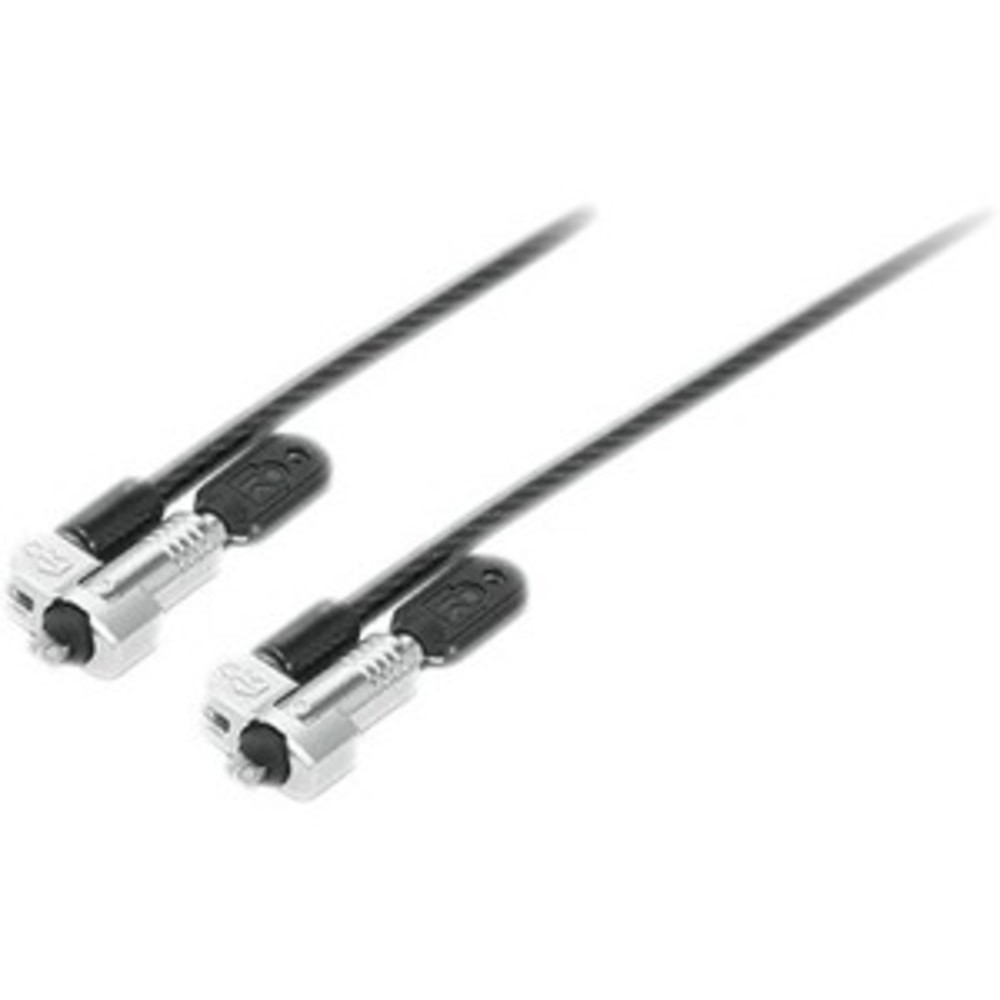 LENOVO, INC. 4XE1B81919 Lenovo NanoSaver Twin Head Nano/MS 2.0 Cable Lock - 6.56 ft Cable - Patented T-bar/Key Lock - Black - Carbon Steel, Plastic - For Notebook, Desktop Computer, Tablet, Monitor