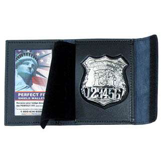 Perfect Fit 4001-V Recessed Badge & ID Case w/ Velcro Closure - 3.25''x4.25''