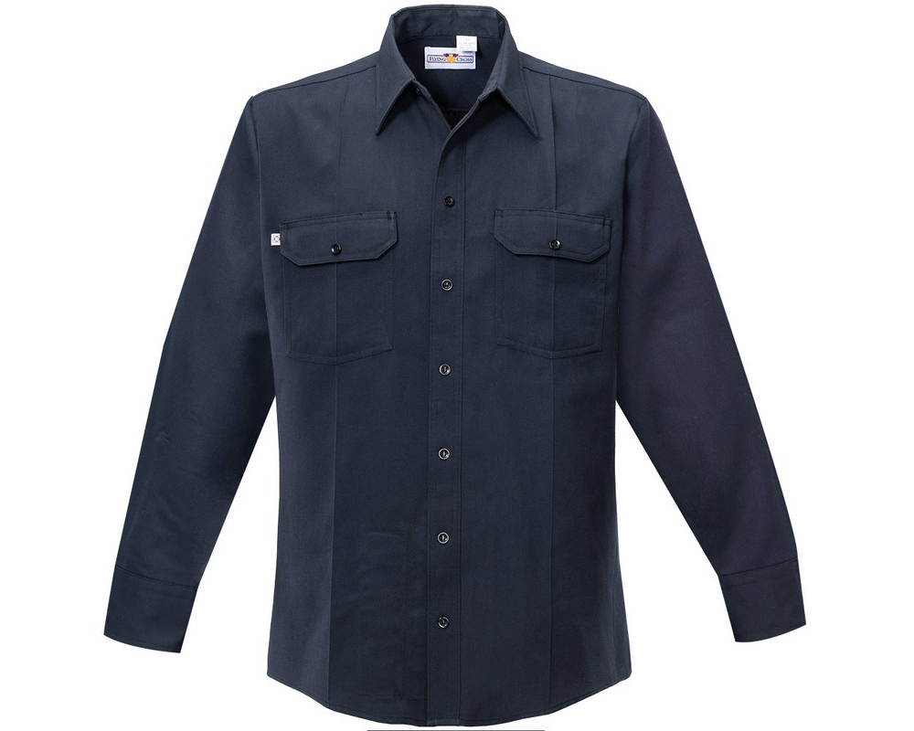 Flying Cross 8220 86 MEDIUM LONG Cross Fire-Retardant Button-Front Long Sleeve Woven Shirt - LAPD Navy