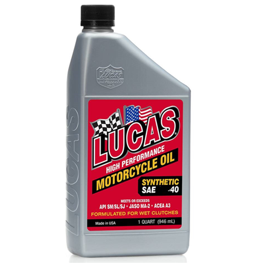 Lucas Oil 10793-6 Synthetic SAE High Performance Motorcycle Oil