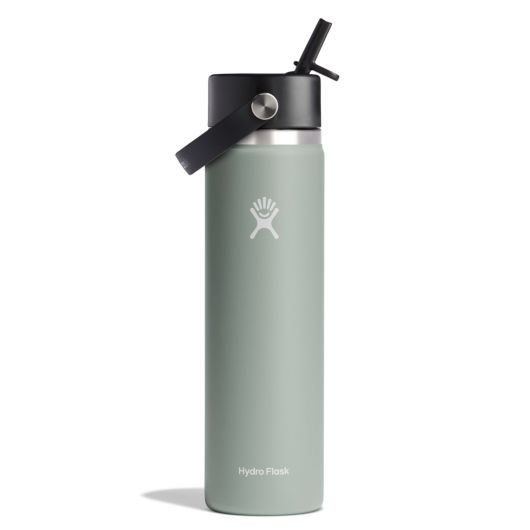 Hydro Flask W24BFS374 Wide Mouth Insulated Water Bottle w/ Flex Straw Cap