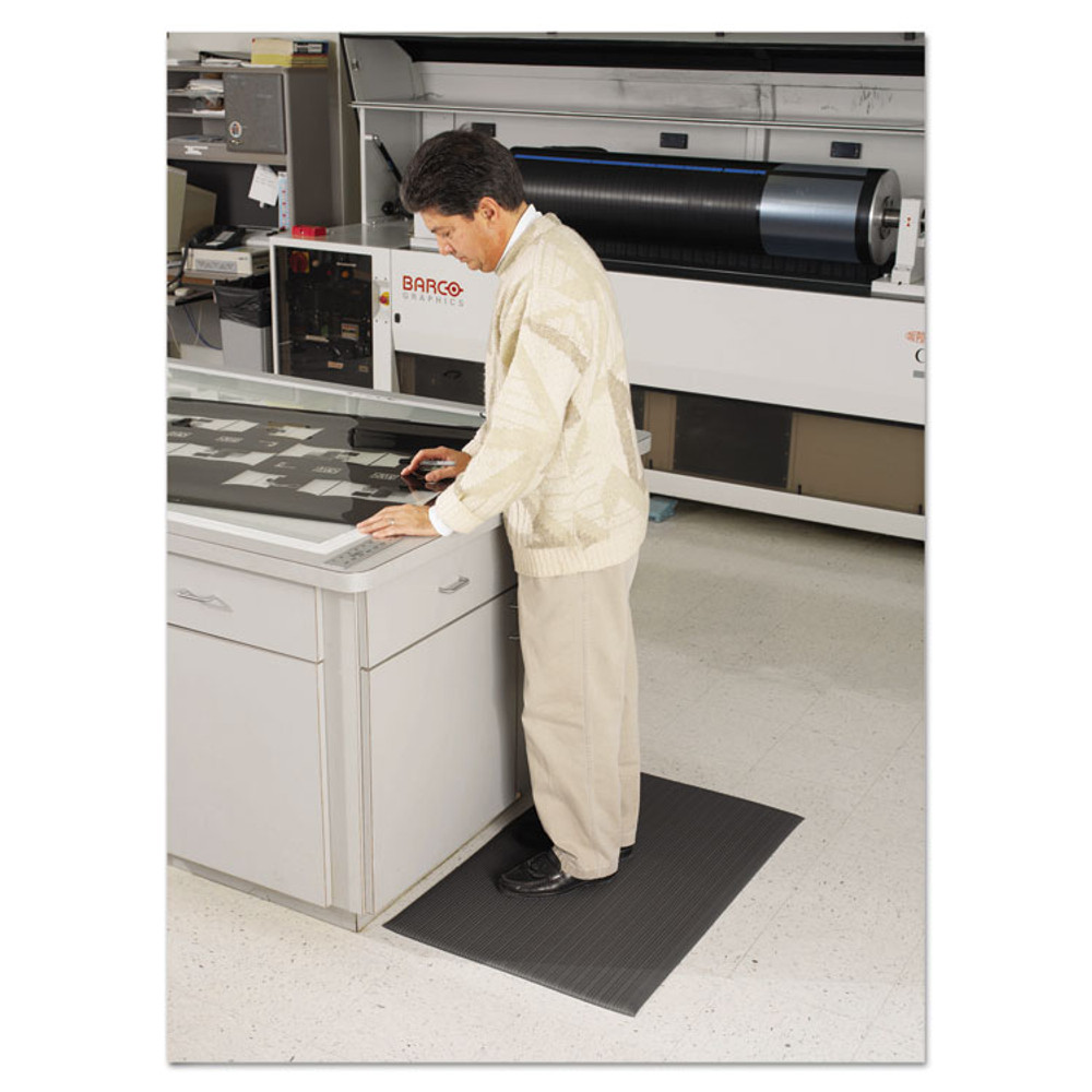 MILLENNIUM MAT COMPANY Guardian 24030502 Air Step Antifatigue Mat, Polypropylene, 36 x 60, Black