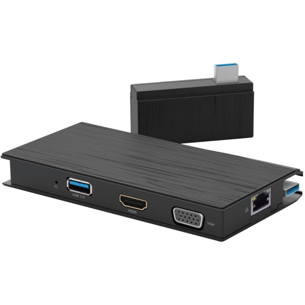 VISIONTEK 901200  VT100 Universal USB 3.0 Portable Dock - USB 3.0 Docking Station - Ports: 2x USB 3.0 - Network (RJ-45) - HDMI - VGA - SD Card - Windows / Mac including Apple M1 - DisplayLink