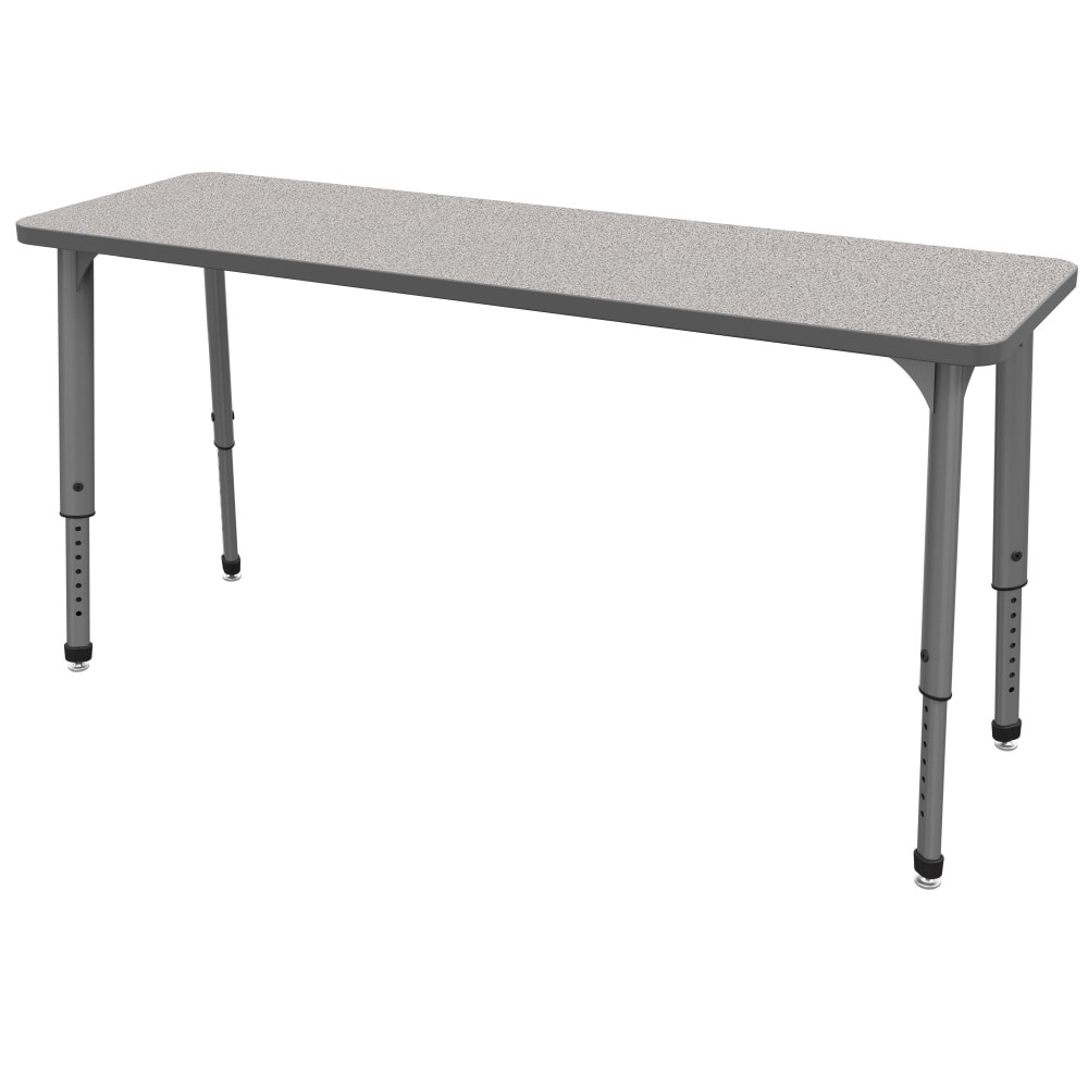 MARCO GROUP, INC. 38-2222-78-GRY Marco Group Apex Series Adjustable Rectangle 60inW Student Desk, Gray Nebula/Gray