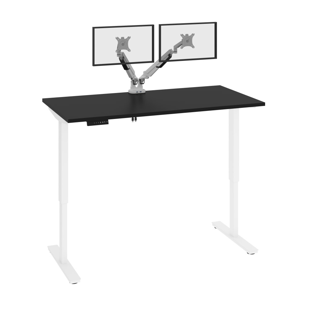 BESTAR INC. Bestar 19868-000018  Viva Electric 60inW Standing Desk With Monitor Arms, Black