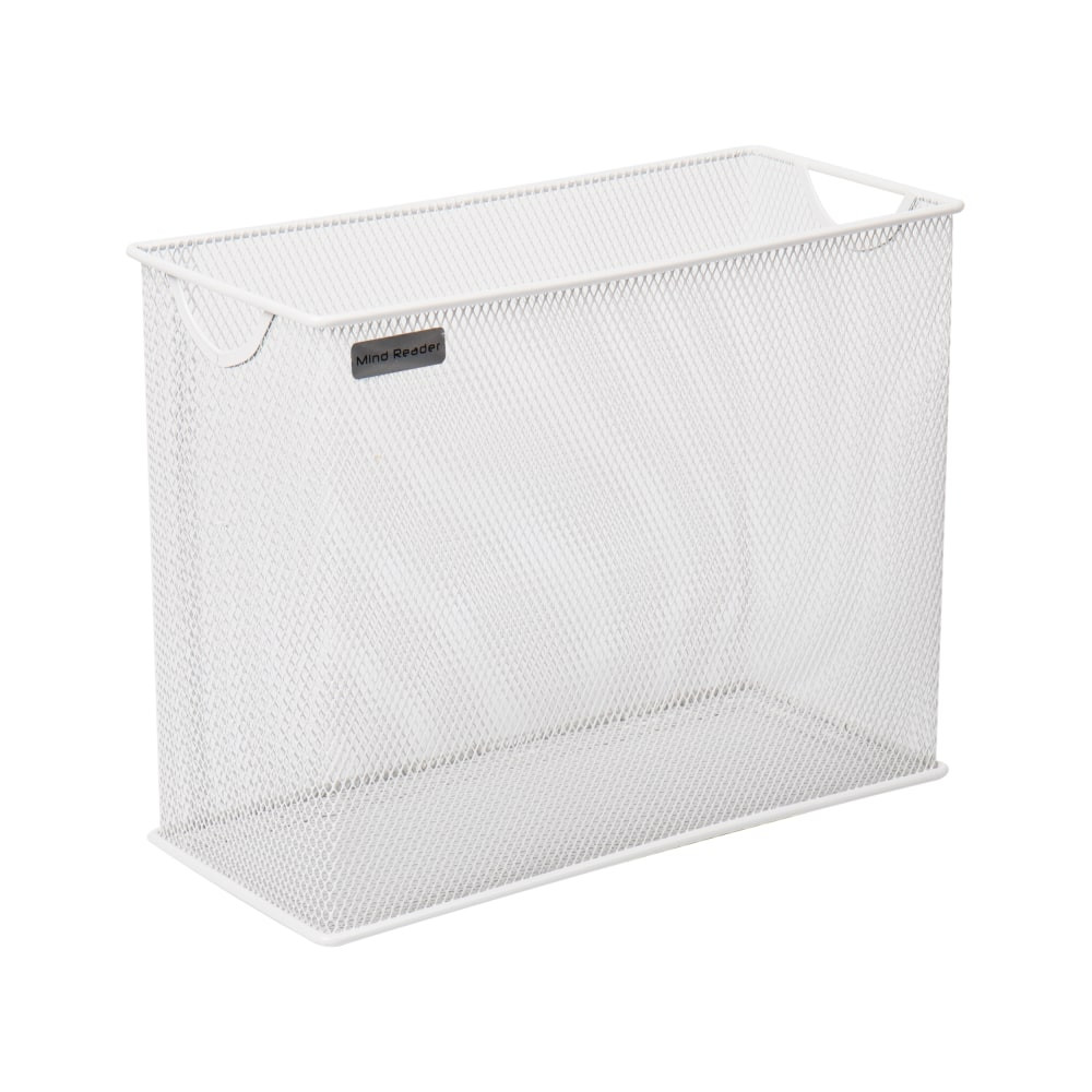 EMS MIND READER LLC Mind Reader FILEBASK-WHT  Network Collection Vertical File Storage Basket, 9-3/4inH x 5-1/4inW x 12inD, White