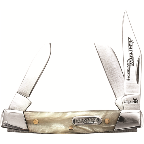 Schrade IMP14 Imperial Stainless Steel 3 Blade Pocket Knife