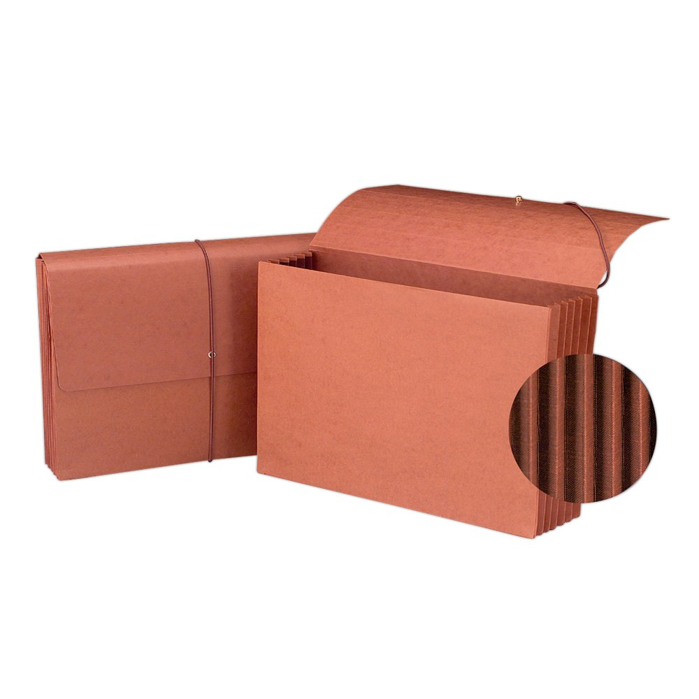 SMEAD MFG CO C1076GL Smead Expanding Wallet, 5 1/4in Expansion, Legal Size, 15in x 10in, 30% Recycled, Redrope