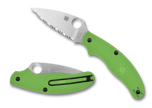 Spyderco C94PGR UK Penknife Salt Green LC200N - Plain edge