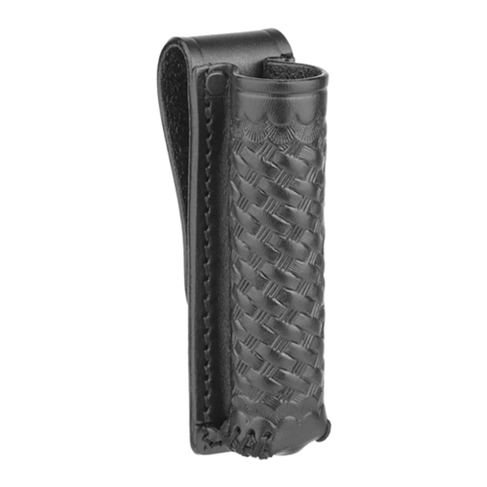 Dutyman 3821HO Short Basketweave Leather Baton Pouch (Open Bottom)