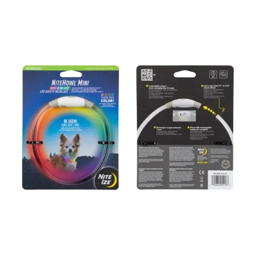 Nite-Ize NHOMR-07S-R3 NiteHowl Mini Rechargeable LED Safety Necklace - Disc-O Select