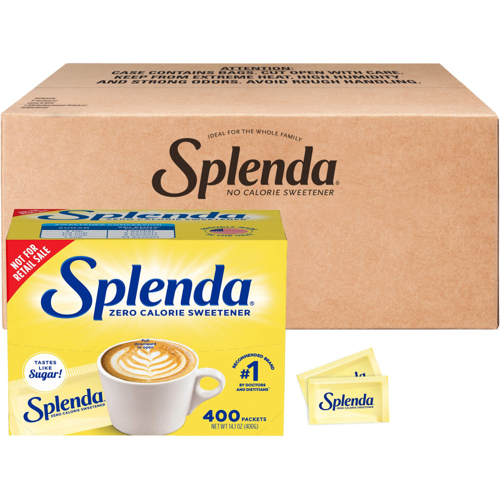 <p>Splenda in single-serve packets is a sugar substitute that has no calories. Made from sugar, so it tastes like sugar. Use in any food and beverage. Splenda is free of the unpleasant aftertaste associated with some other artificial sweeteners. Sweetener stays sweet during cooking and baking. Ideal for the whole family and for people with diabetes.</p>