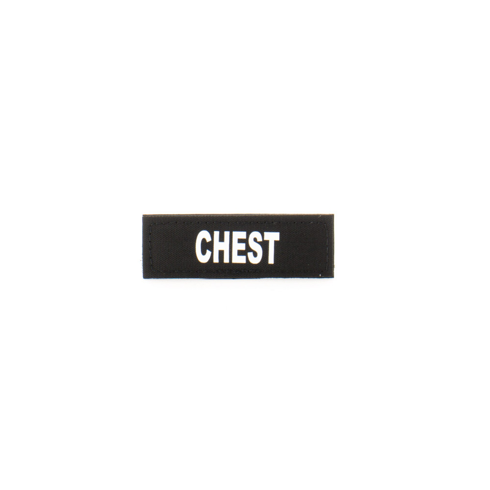 Eleven 10 E10-7003-CHEST-BLK/GLO 1x3 Med Name Tape Patch