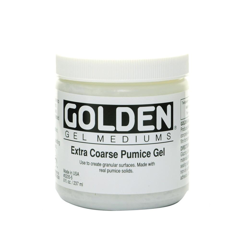 GOLDEN ARTIST COLORS, INC. Golden 3205-5  Extra-Coarse Pumice Gel, 8 Oz