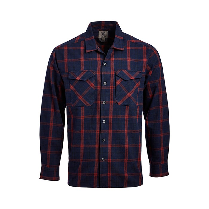 Vertx VTX1500MDCPLARGE Canyon River Flannel Shirt - Midnight Clay Plaid