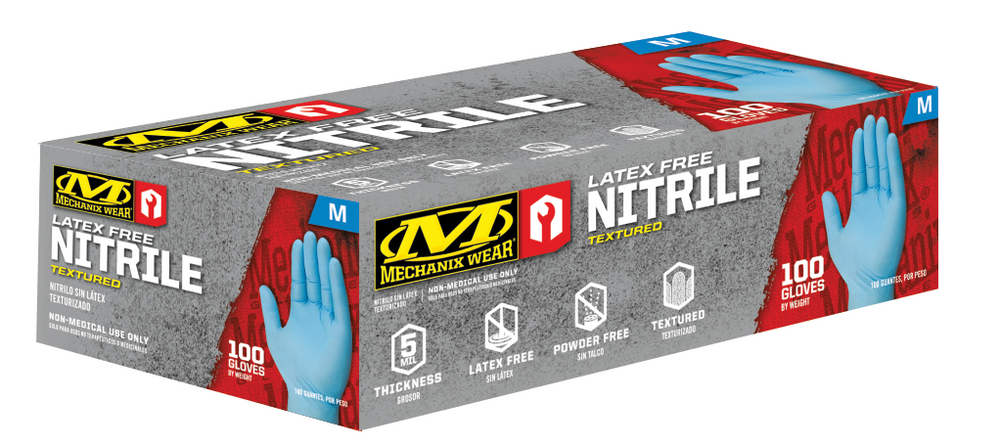 Mechanix Wear D12-03-010-100 5 Mil Blue Nitrile Gloves - 100 Pack