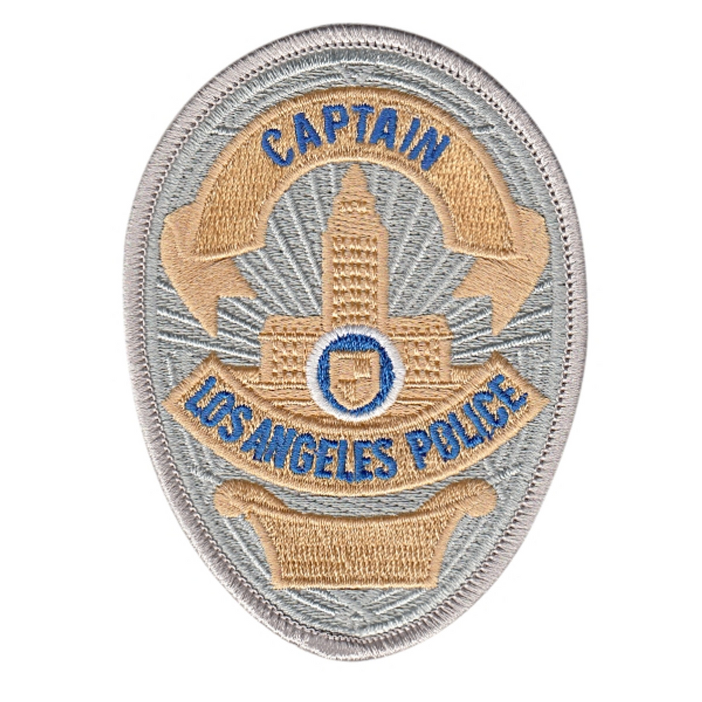 Hero's Pride 5059D LAPD CAPTAIN Badge Patch 2 11/16''x3 5/8'' - Pair