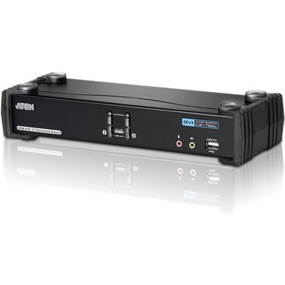 ATEN TECHNOLOGIES ATEN CS1782A  CubiQ CS1782A KVM Switch - 2 Computer(s) - WQXGA - 2560 x 1600 - 6 x USB - 3 x DVI