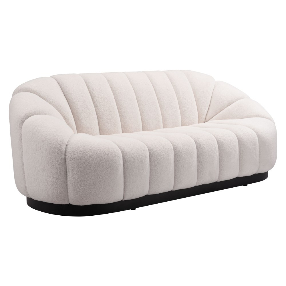 ZUO MODERN 109341  Bhutan Sofa, Cream/Black