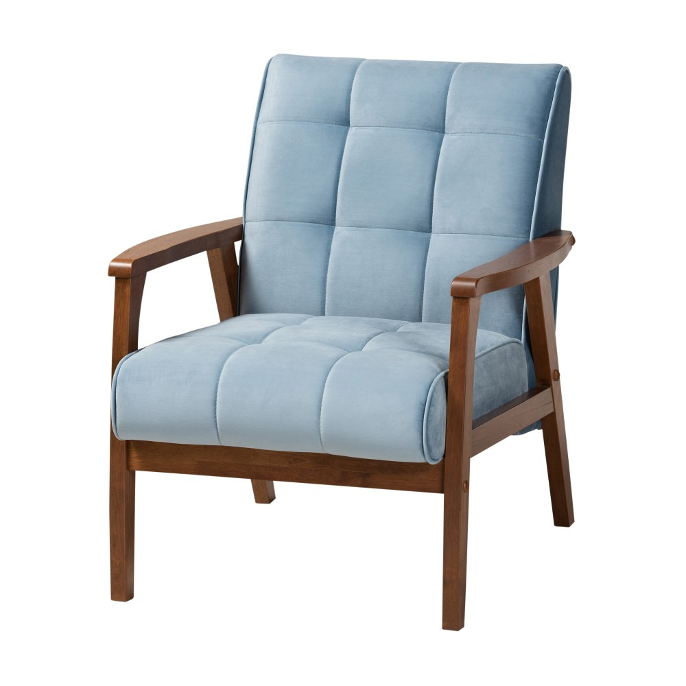 WHOLESALE INTERIORS, INC. 2721-9942 Baxton Studio 9942 Armchair, Light Blue