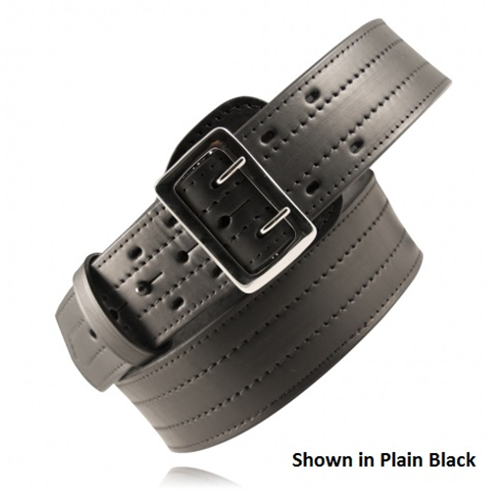 Boston Leather 6504-BRN-3-46 Sam Browne Belt, Four-Row Stitched, 2 1/4 Wide
