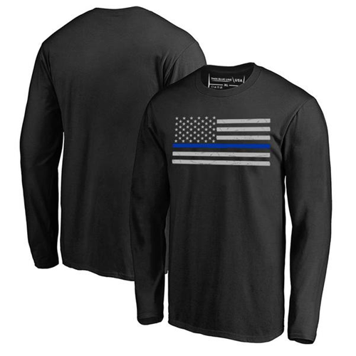 Thin Blue Line LS-CLASSIC-BLUE-BLACK-L Long Sleeve - Classic, Thin Blue Line
