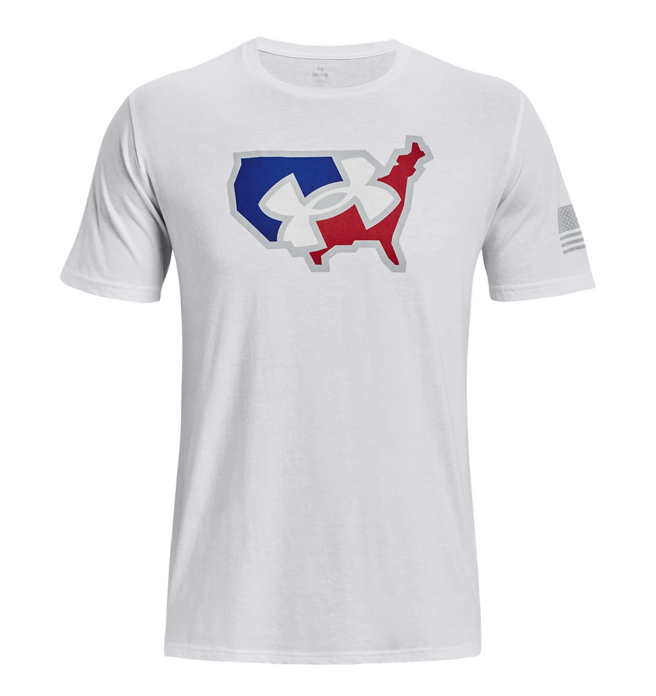 Under Armour 1379221100SM UA Freedom Big Flag Logo Lockup T-Shirt