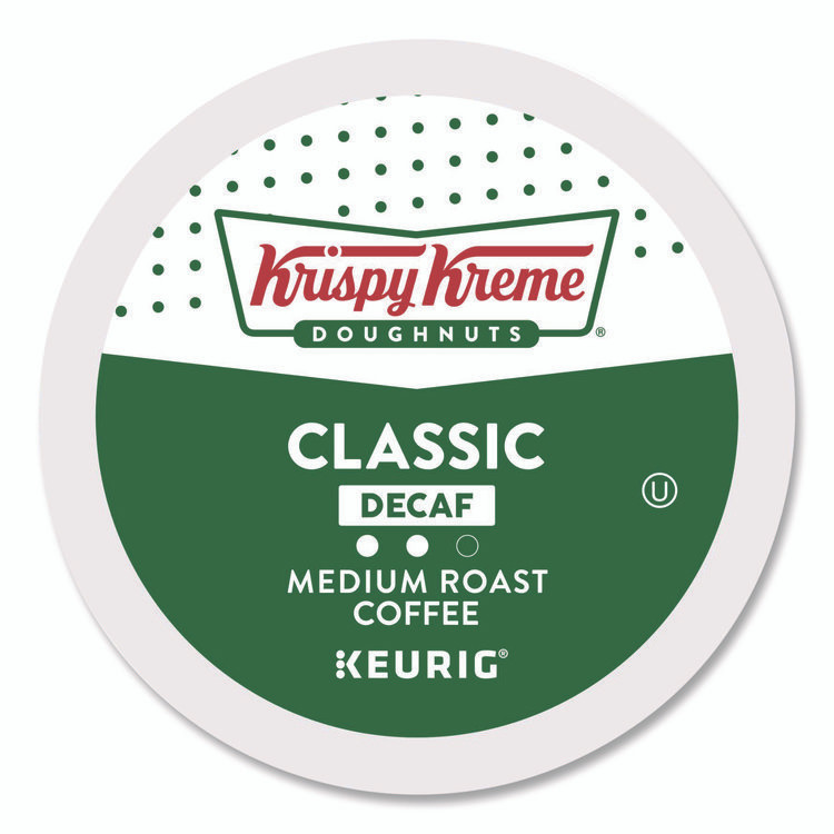 KEURIG DR PEPPER Krispy Kreme Doughnuts® 6111 Classic Decaf Coffee K-Cups, Medium Roast, 24/Box