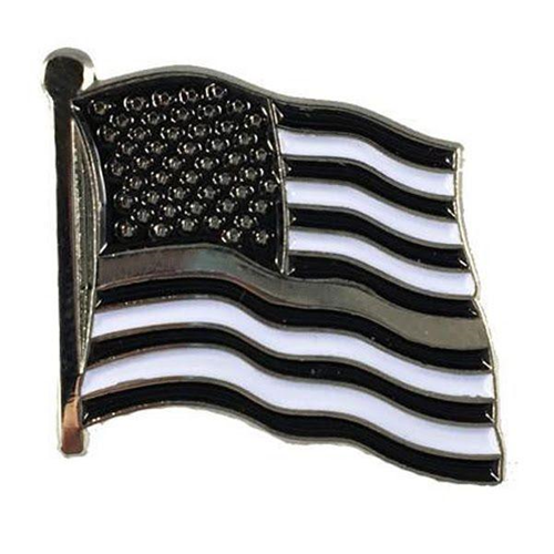 Thin Blue Line PIN-TSLAF Thin Silver Line American Flag Pin, individual