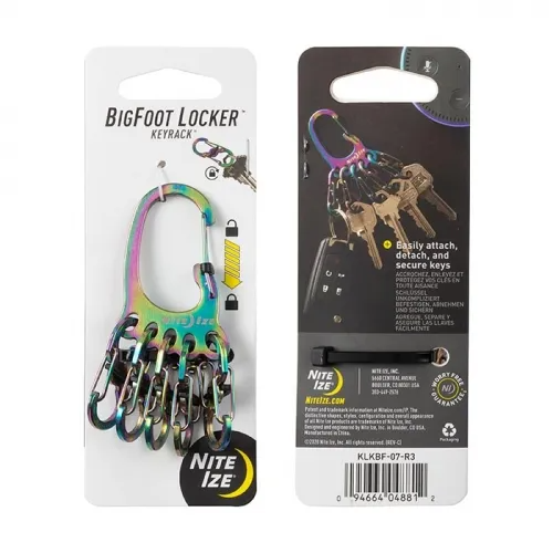 Nite-Ize KLKBF-07-R3 BigFoot Locker Stainless Steel KeyRack