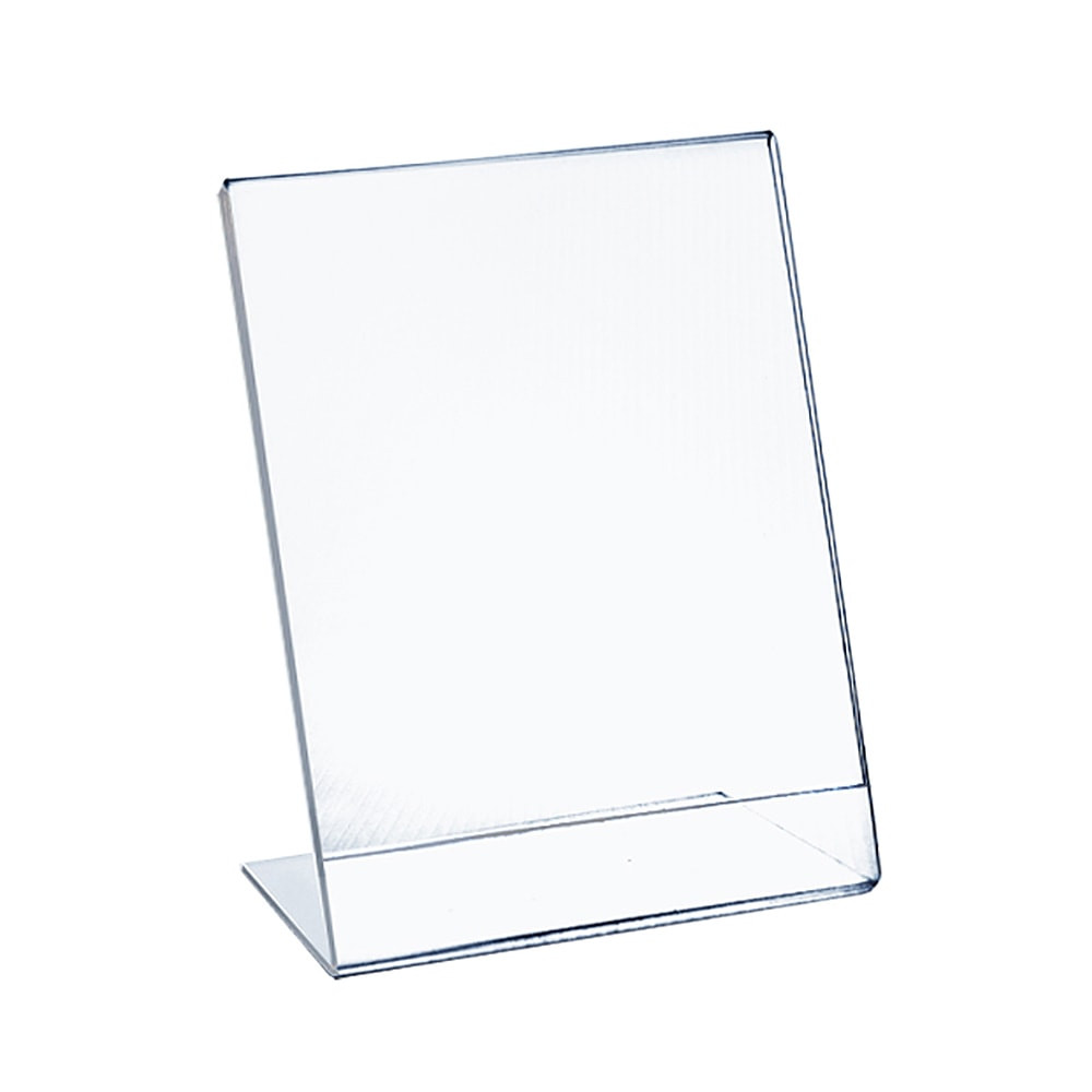 AZAR DISPLAYS 112708  Acrylic L-Shaped Sign Holders, 17in x 11in, Clear, Pack Of 10