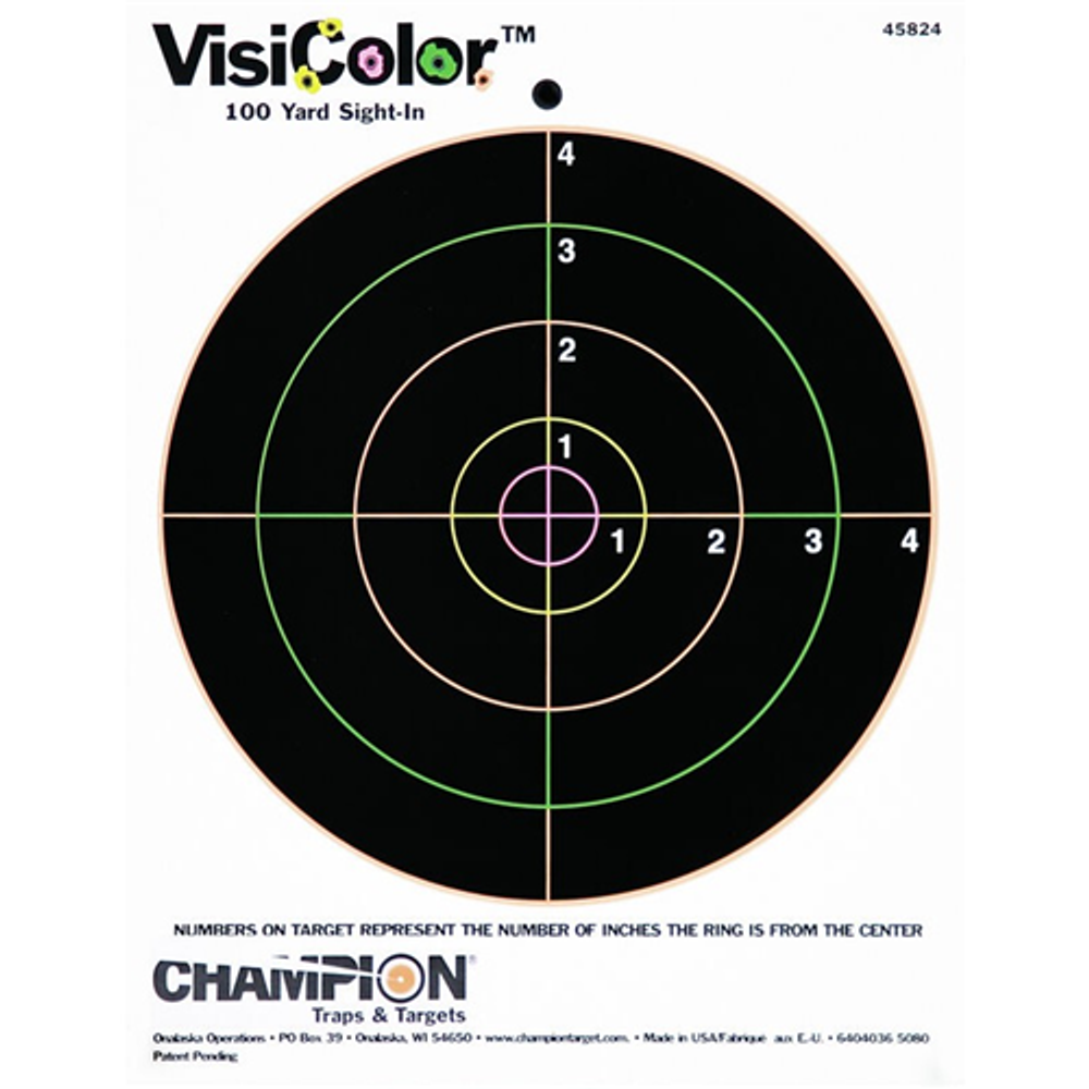 Champion Targets 45824 Champion Targets 45824 Adhesive Visicolor Targets, 8 Bullseye, 10 Pack
