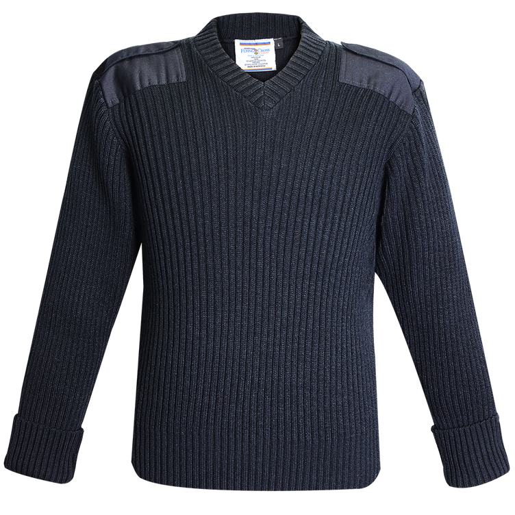 Flying Cross 700 10 4XL N/A Command Acrylic Wool Rib Knit V-Neck Sweater