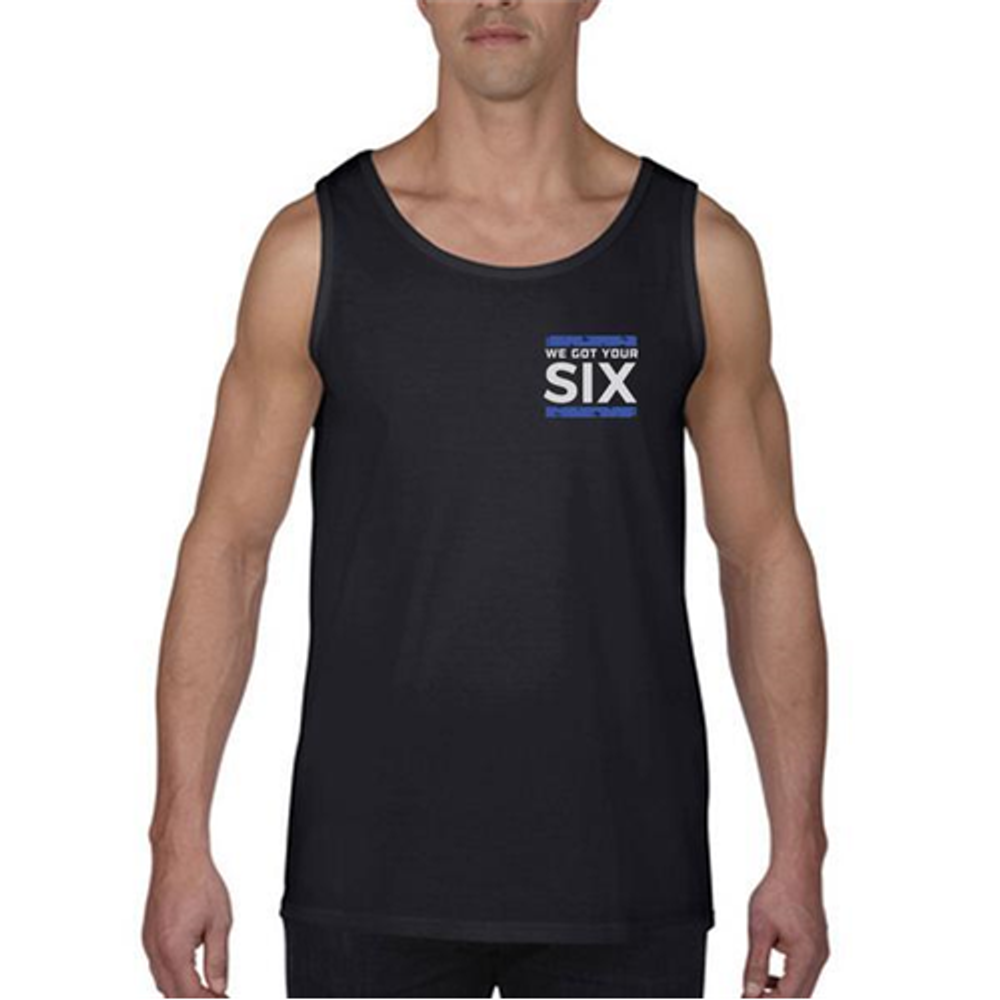 Thin Blue Line 6IX-TANK-BLACK-XXL Tank - We Got Your 6IX