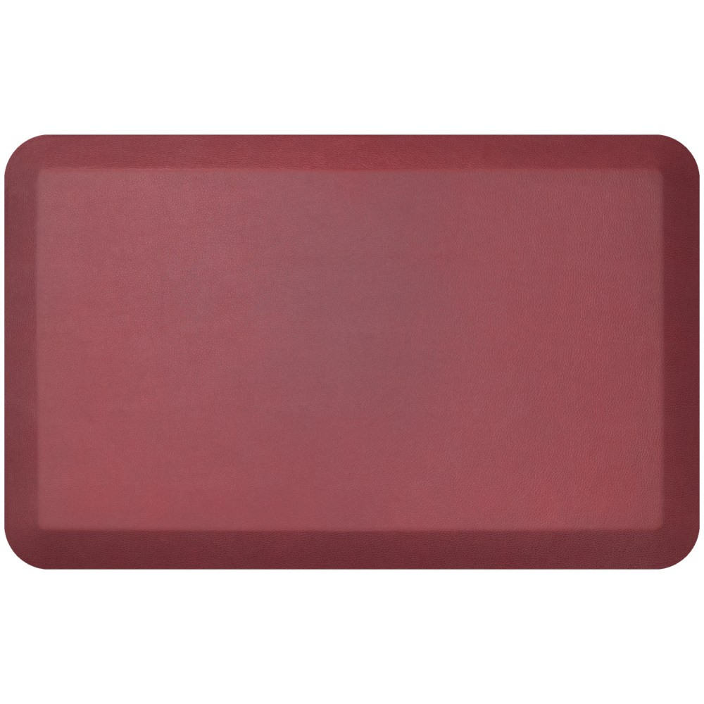 LETs GEL, INC. 106-16-2032-8 GelPro NewLife Designer Comfort Leather Grain Anti-Fatigue Floor Mat, 20in x 32in, Cranberry