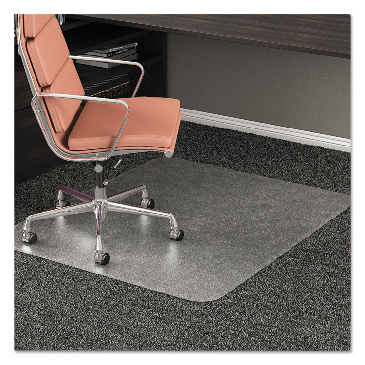DEFLECTO CORPORATION CM15443F RollaMat Frequent Use Chair Mat for Medium Pile Carpeted Floors, Rectangular, Beveled Edges, 46" x 60", Clear, Ships Flat