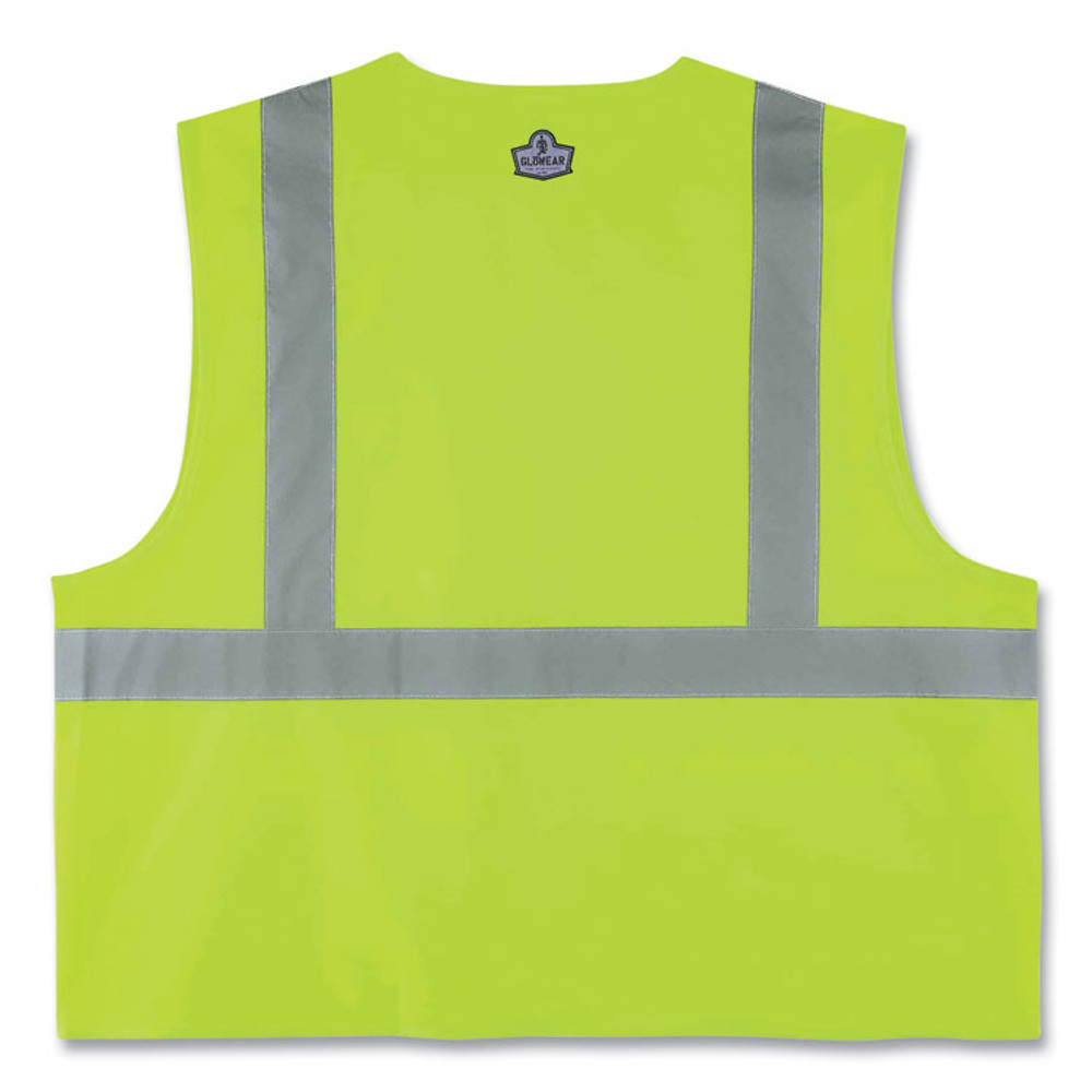 TENACIOUS HOLDINGS, INC. ergodyne® 21165 GloWear 8225Z Class 2 Standard Solid Vest, Polyester, Lime, Large/X-Large