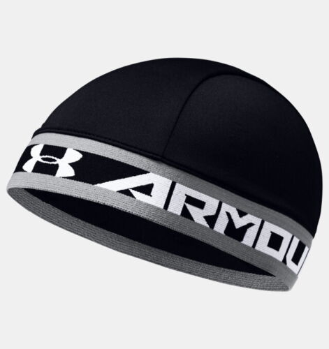 Under Armour 1254900001OSFA Under Armour -  Black/White Moisture Wicking Skull Wrap Cap