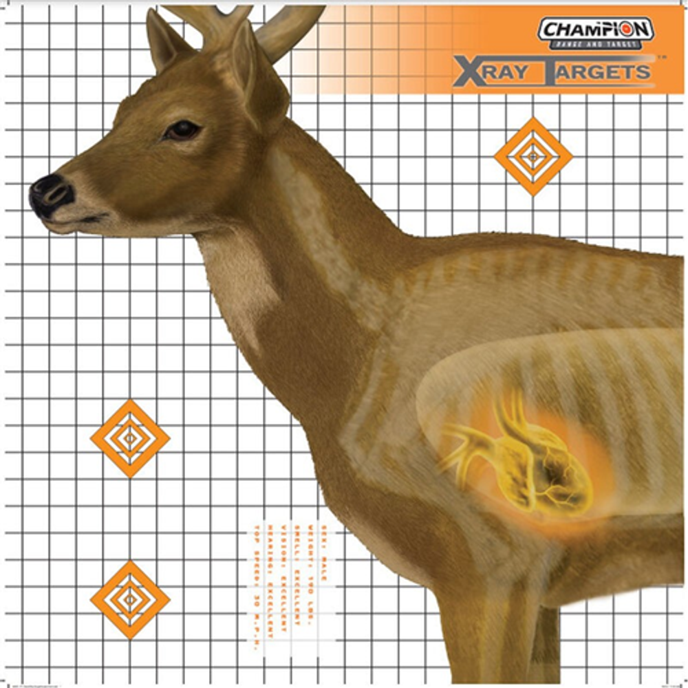 Champion Targets 45902 Champion Targets 45902 X-Ray 25 x 25 Targets, Deer, 6 Pack