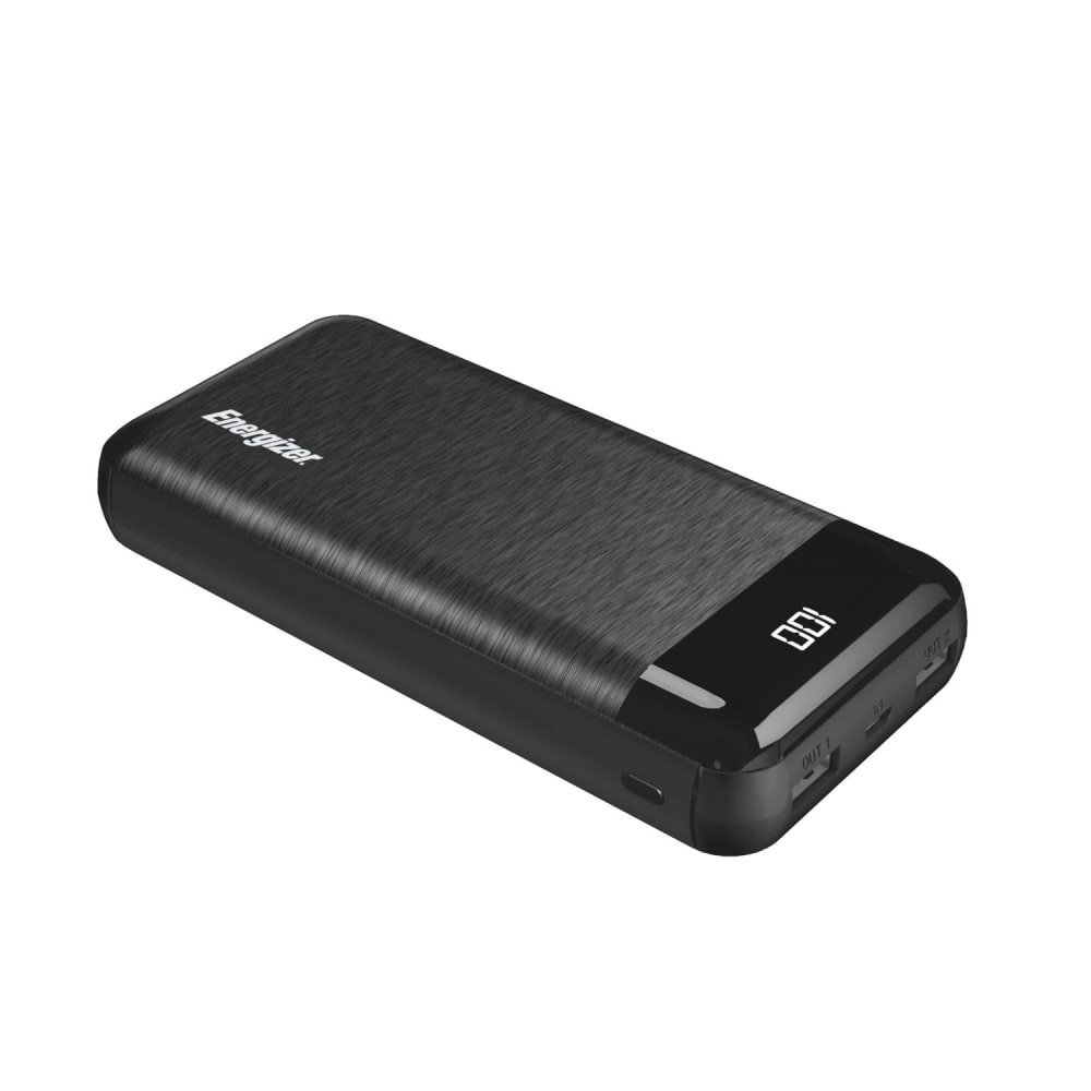 ENERGIZER BRANDS LLC UE20058 Energizer 20,000 mAh Max Power Bank, Black, UE20058
