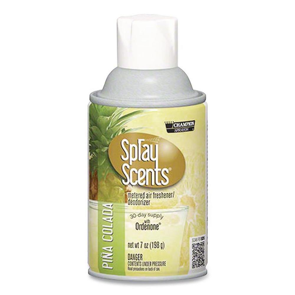 CHASE PRODUCTS 5180 Champion Sprayon SPRAYScents Metered Air Freshener Refill, Pina Colada, 7 oz Aerosol Spray, 12/Carton
