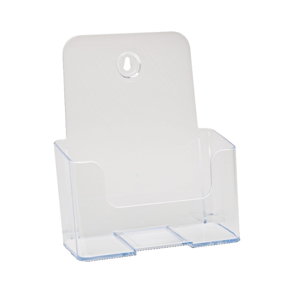 OFFICE DEPOT 74901  Brand Single Compartment Booklet Size Literature Holder, 7-3/4inH x 6-1/2inW x 3-3/4inD, Clear