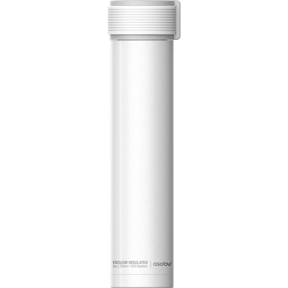 ASOBU(R) Asobu NA-SBV20W  8-Ounce Skinny Mini Ultimate Lady Flask (White) - 8 fl oz (236.6 mL) - Vacuum - White, Gray
