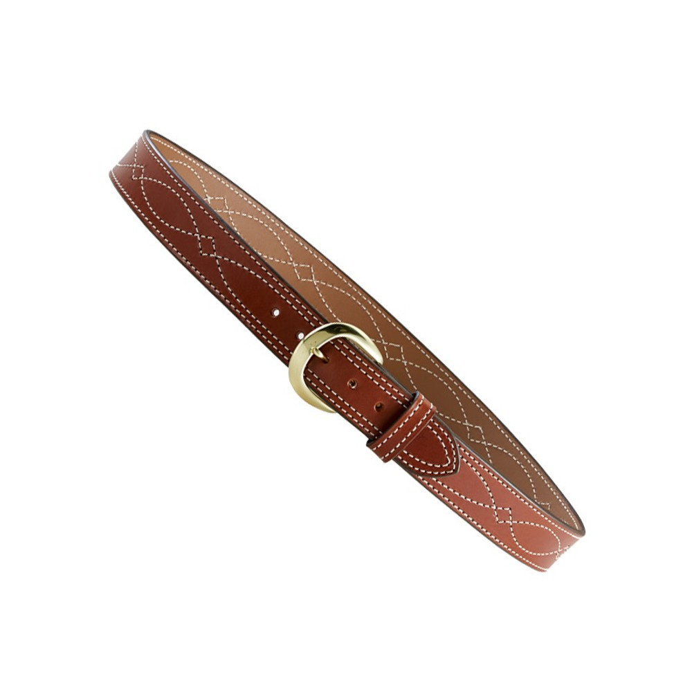 Aker Leather B13-TP-44 Fancy Stitch Belt, 1-3/4