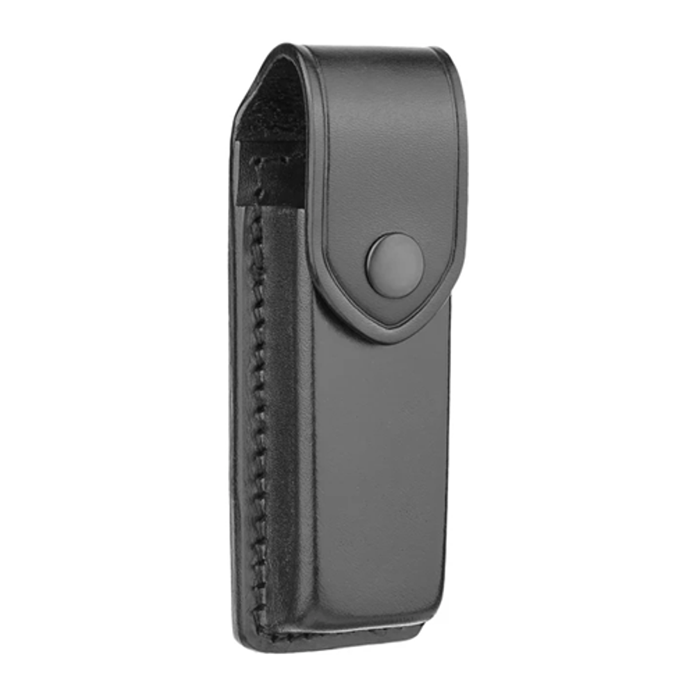 Dutyman 8711LB Plain Black Leather Single Magazine Holder for 9mm